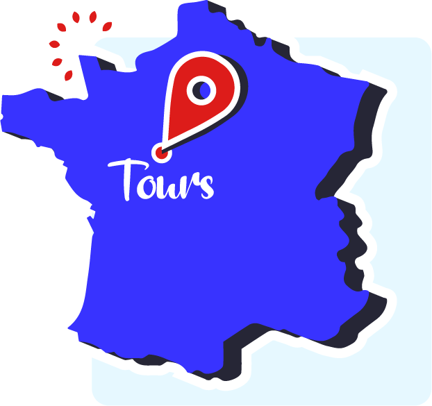 Map France Maisonic indre et loire